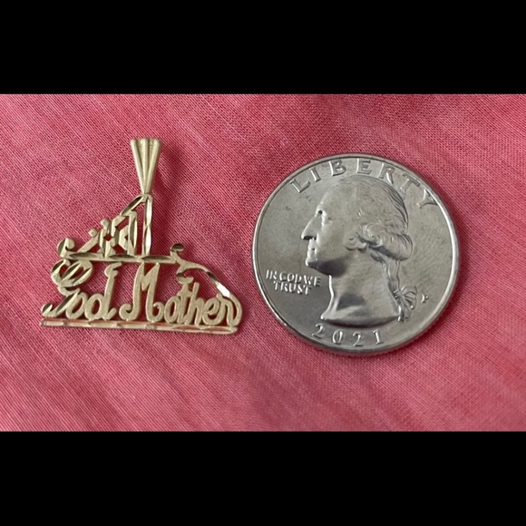 14k Gold God Mother Charm - Picture 5 of 10